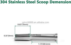 Mini <span class=keywords><strong>cuchara</strong></span> de acero inoxidable con herramienta de apisonamiento, <span class=keywords><strong>cuchara</strong></span> de capacidad de 0,1 <span class=keywords><strong>gramos</strong></span> para uso multiusos azúcar sal polvo especias para Cocina - Product Image 2