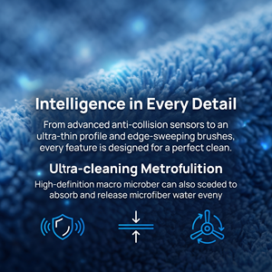 Robot Aspirador Inteligente con Succión Potente de 8000Pa, Control por Aplicación Bluetooth, Autocarga Automática, Navegación Inteligente para Uso Doméstico - Product Image 6