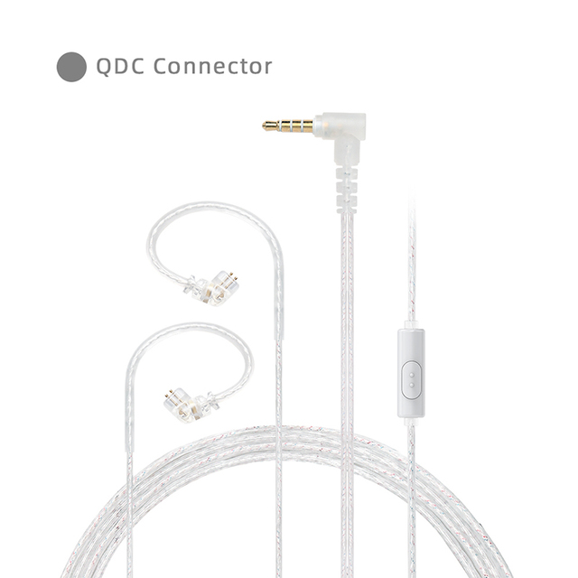 Oxygen-free Copper Dual-Braid Hi-Fi Headphone Upgrade Cable In-Line Control 3.5mm Connector Replacement Cable PJ2-Black Gold