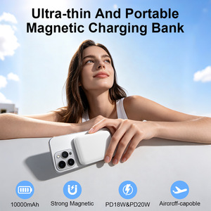 แบตเตอรี่สำรองแม่เหล็กไร้สาย 10000mAh 22.5W ชาร์จเร็ว พกพาสะดวก พร้อมพอร์ต Type-C สำหรับชาร์จเข้า และพอร์ต Universal Output สำหรับชาร์จออก - Product Image 2