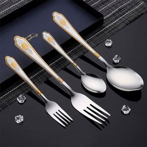 Offre Spéciale – Prix de Gros – Ensemble de Couverts en Acier Inoxydable Style Classique Poli Miroir – Vaisselle Plaqué Or – Cuillère, Fourchette, Théière - Product Image 2