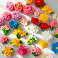Moule en silicone motif multi-fleurs, facile à démouler, pour chocolats, bonbons gélifiés, résine époxy, bougies, gâteaux, qualité alimentaire, logo personnalisé, réutilisable, OEM