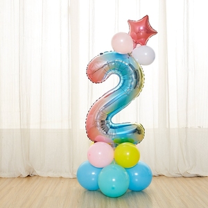 Partito Ideali 9 pollici 1st <span class=keywords><strong>Compleanno</strong></span> stagnola Aerostato Del Partito Bambino Doccia Ballon <span class=keywords><strong>Decorazioni</strong></span> Per La Ragazza E Ragazzo - Product Image 2