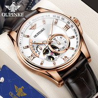 OUPINKE 3222 Montre de haute qualité OEM Logo personnalisé Montre squelette automatique Tourbillon Montres mécaniques pour hommes