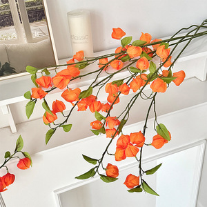 Yasunobu - Flores Artificiales de Seda, Ramas Individuales, Color Naranja Oscuro y Naranja Claro, Decoración para Bodas y Hogar - Product Image 4