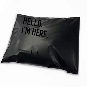 Custom logo Matte Black Mailing Bags Poly Courier Shipping Bag for Hoodies Packaging Bags - Product Image 1
