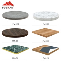 Table rectangulaire ou ronde personnalisée en gros avec chaise métallique pour café intérieur, aire de restauration, cantine scolaire, restaurant commercial