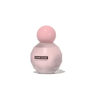 Botella de Perfume en forma de bola, espray de Perfume vacío rellenable con tapa de plástico, color amarillo, verde y rosa, prémium, escarcha, 60ml