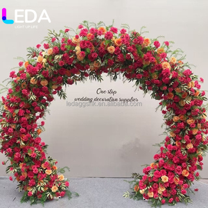 Arco Floral Artificial Redondo con Decoración de Flores de Primavera para Eventos de Boda LEDA - Product Image 5