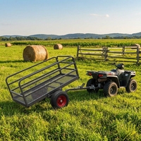 Remorque de transport ATV en acier multi-usages OEM, avec capacité de charge de 400 kg, faible MOQ, meilleur prix