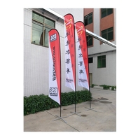 Customized Outdoor Wholesale Custom Feather Flags Teardrop Beach Flag