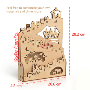 Boîte à lumière <span class=keywords><strong>de</strong></span> compte à rebours <span class=keywords><strong>de</strong></span> Noë<span class=keywords><strong>l</strong></span>, décoration <span class=keywords><strong>de</strong></span> Noë<span class=keywords><strong>l</strong></span>, bricolage, découpe au laser, <span class=keywords><strong>calendrier</strong></span> <span class=keywords><strong>de</strong></span> <span class=keywords><strong>l</strong></span>'<span class=keywords><strong>avent</strong></span> en bois, crèche - Product Image 2