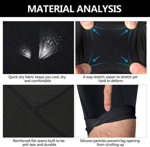 CAMPIONE GRATUITO <span class=keywords><strong>Pantaloncini</strong></span> Imbottiti Unisex Taglie Forti con Imbottitura in Schiuma 4D/3D Antiscivolo per Ciclismo <span class=keywords><strong>MTB</strong></span> - Product Image 6