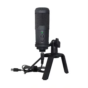 2024 Populaire Usb Condensator Microfoon Voor Podcasting Opnemen Live Streaming Gaming Microfoons Met Standaard