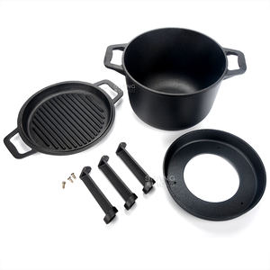 Custom Hunting Camping Cocina 2-en-1 Tapa Como Parrilla Sartén Caldero <span class=keywords><strong>de</strong></span> <span class=keywords><strong>hierro</strong></span> <span class=keywords><strong>fundido</strong></span> Polonia <span class=keywords><strong>Olla</strong></span> <span class=keywords><strong>con</strong></span> tres <span class=keywords><strong>patas</strong></span> - Product Image 4