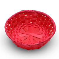 Paniers de rangement en bambou cercle de Pâques-Décoration d'intérieur et paniers-cadeaux de couleur personnalisée multifonctionnelle écologique
