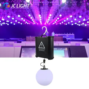 Dmx kontrol vinç ve kinetik kaldırma topu ışık Rgb Led kinetik top ışık disko düğün sahne Led kaldırma topu