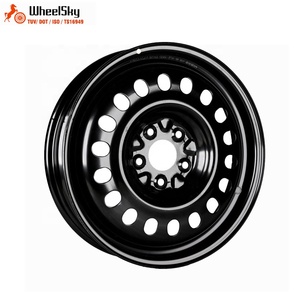 Roue de secours en acier Wheelsky 725703 17 pouces 17x4.0 PCD 5x114.3, nouvelle, noire, avec revêtement E-coating, 725703 - Product Image 1