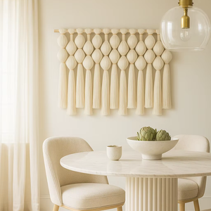 Bola de esfericidad tejida Bohemia, Mural de macramé decorativo, colgantes de pared de burbujas, arte, decoración del hogar, decoración de pared para el hogar, regalo de lujo - Product Image 3