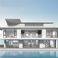 Porte coulissante en aluminium et verre, moderne, mince, coupe-vent, à grand panneau, pour appartement de présentation et unité modèle – Vente directe du distributeur