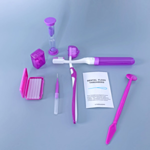 8 قطع من منتجات العناية بالفم متعددة الأغراض، طقم العناية بتقويم الأسنان والشمع للسفر - Product Image 4