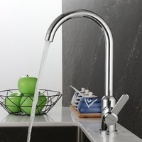 Robinet de cuisine transfrontalier en acier inoxydable 304 pour évier à légumes, design moderne et simple, à poser sur comptoir, eau chaude/froide
