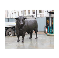 Patung sapi perunggu dan kuningan ukuran kustom hidup untuk pertanian pengecoran logam dengan warna kustom