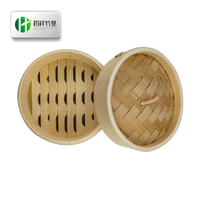 Panier vapeur en bambou sur mesure (6, 8, 10, 12 pouces) – Vente en gros – Panier vapeur traditionnel chinois à 2 niveaux pour cuisine asiatique