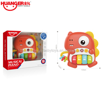 Huanger HE0550 Cartoon Dinosaur Animal Electronic Piano Keyboard Toy Mini Piano Keyboard Music Instrument Toy for Kids