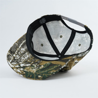 Gorra Snapback Personalizada de 5 Paneles con Diseño de Camuflaje RealTree, Visera Plana Sin Estructura, Logotipo 3D en Relieve, 100% Sarga de Algodón para Caza y Actividades al Aire Libre