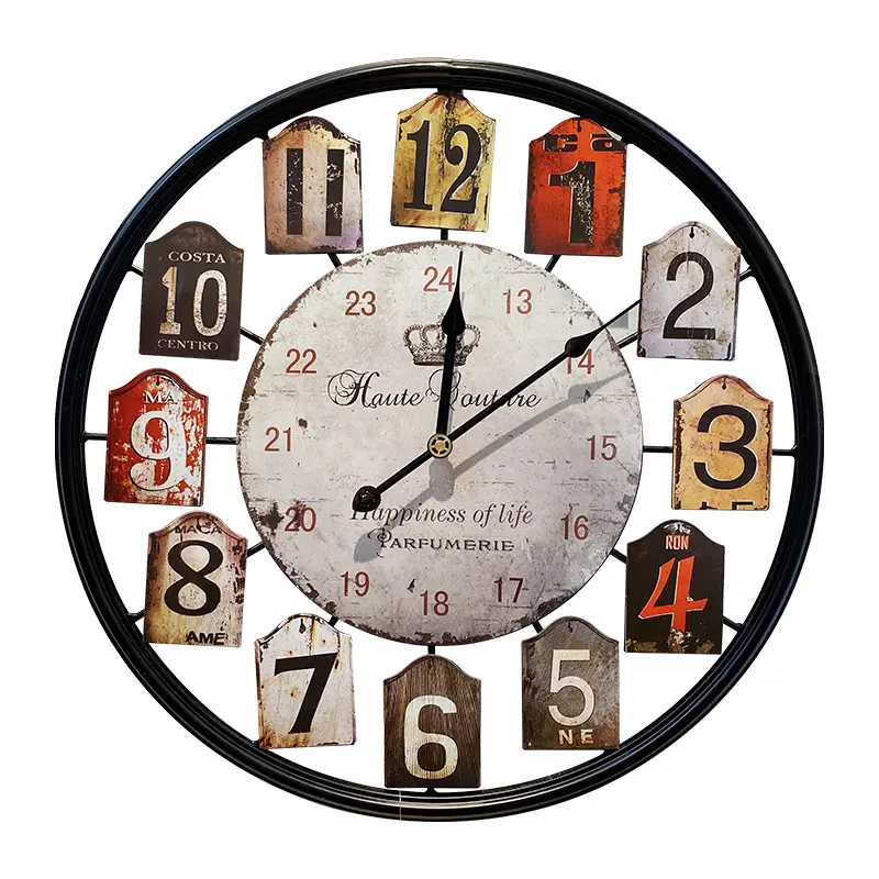 レトロな家の装飾工業用スタイルカスタムレトロ安い時計壁時計