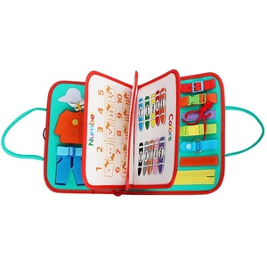 Juguete educativo <span class=keywords><strong>de</strong></span> aprendizaje para niños pequeños, tablero para desarrollar habilidades básicas y habilidades motoras finas, aprender a vestir - Product Image 1