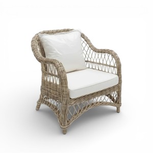 Fauteuil de salon en rotin tressé à la main de qualité supérieure, fauteuil de relaxation en osier fait main, fournisseur de mobilier pour hôtels et complexes intérieurs/extérieurs - Product Image 2