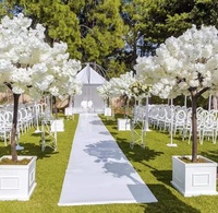 Grand arbre artificiel de fleurs de cerisier et de pêcher, style tendance, pour intérieur et extérieur, arbre à vœux pour hôtels et Thanksgiving