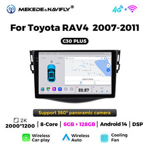 MEKEDE Écran tactile Android 8 cœurs 6+128 Go Multimédia FM DSP GPS Navigation Lecteur radio de <span class=keywords><strong>musique</strong></span> de voiture pour Toyota RAV4 2007-2011 - Product Image 6