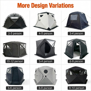 Carpa de Sauna Portátil para 6-8 Personas con Estufa, <span class=keywords><strong>Oxford</strong></span> 300D/420D/600D de <span class=keywords><strong>3</strong></span> Capas Aisladas, Carpa de Sauna Seca para Exteriores con Leña para Invierno - Product Image 5