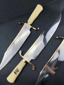 Coltello <span class=keywords><strong>Bowie</strong></span> Personalizzabile RAM BOM con Lama in Acciaio Inossidabile, Manico in Avorio, Fodero Industriale, Supporto DIY OEM/ODM - Product Image 4