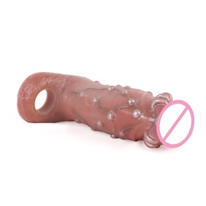 SXXY Manchon réaliste pour pénis de 8,46 pouces avec perles, grande gaine réutilisable pour l'agrandissement du pénis, préservatif pour hommes 18+, jouet sexuel pour adultes - Product Image 5