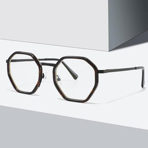 กรอบแว่นตาทรงแปดเหลี่ยม ยูนิเซ็กส์ แบบเต็มกรอบ TR90 น้ำหนักเบา เลนส์พลาโน 135 มม. 50 มม. 20 มม. 140 มม. 45 มม. - Product Image 3