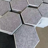 Décoration murale en bois en feutre hexagonal Design Art déco Panneaux insonorisants pour chambre à coucher Salle de classe de musique But décoratif