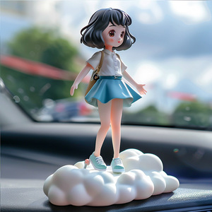 Custom Cartoon Girl Resin <b>Car</b> Decor Cloud <b>Stand</b> Dashboard Ornament - Product Image 5