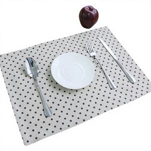 Wholesale Handmade Eco-Friendly Modern Cotton Linen <b>Square</b> Customizable <b>Placemat</b> Set Solid Heat-resistant Kitchen Table Mat for - Product Image 1