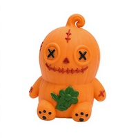 Jouet Squishy Citrouille d'Halloween en TPR, anti-stress, à presser, jouet de siège