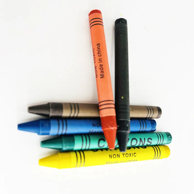 Crayons de peinture non toxiques bon marché en gros 6 8 12 16 20 24 48 crayons de couleur ensemble crayon de cire pour enfants enfants