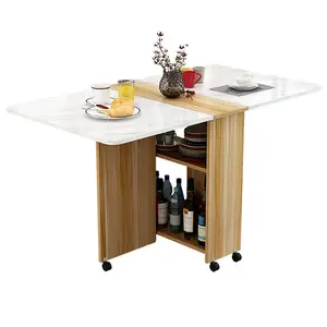 Новый домашний Современный дизайнерский выдвижной складной прямоугольный деревянный обеденный стол мраморный складной обеденный стол с бегунком