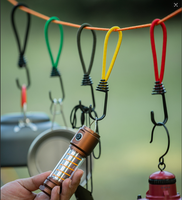 Cordon élastique en caoutchouc pour tente d'extérieur, boucle de 6 mm d'épaisseur, diamètre du crochet de 3 cm, pour sécuriser les piquets de sol de la tente, toutes saisons, camping