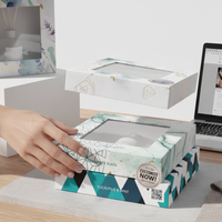 Boîte alimentaire de boulangerie pour retail Boîte d'emballage robuste à rabat avec couvercle à insertion et fond plat