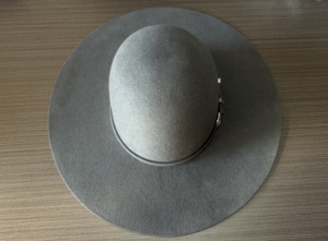 CLN6232 Chapeaux en feutre de laine à calotte ouverte en gros, calotte ouverte de 6 pouces, bord de 4 1/4 pouces, bandeau en cuir, style western - Product Image 3