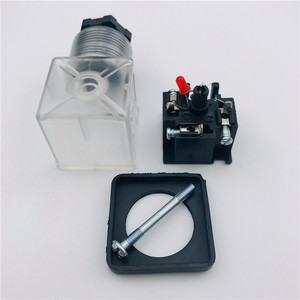 ขั้วต่อวาล์วโซลินอยด์แบบพัลส์ไฮดรอลิก DIN43650A พร้อมไฟแสดงสถานะ LED และปลั๊กขั้วต่อสายไฟ - Product Image 2