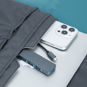 ฮับ USB แบบพกพาส่งข้อมูลความเร็วสูง5 in 1 USB C ฮับเชื่อมต่อกับแหล่งจ่ายไฟ - Product Image 6